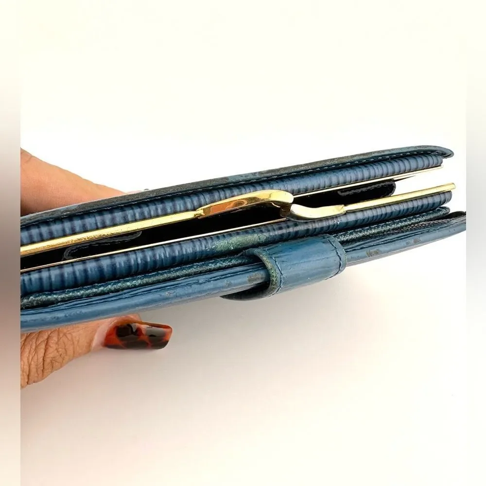 Louis Vuitton Blue Epi Leather Kisslock Wallet w/ Dust bag - Good Used Condition - Picture 10 of 11